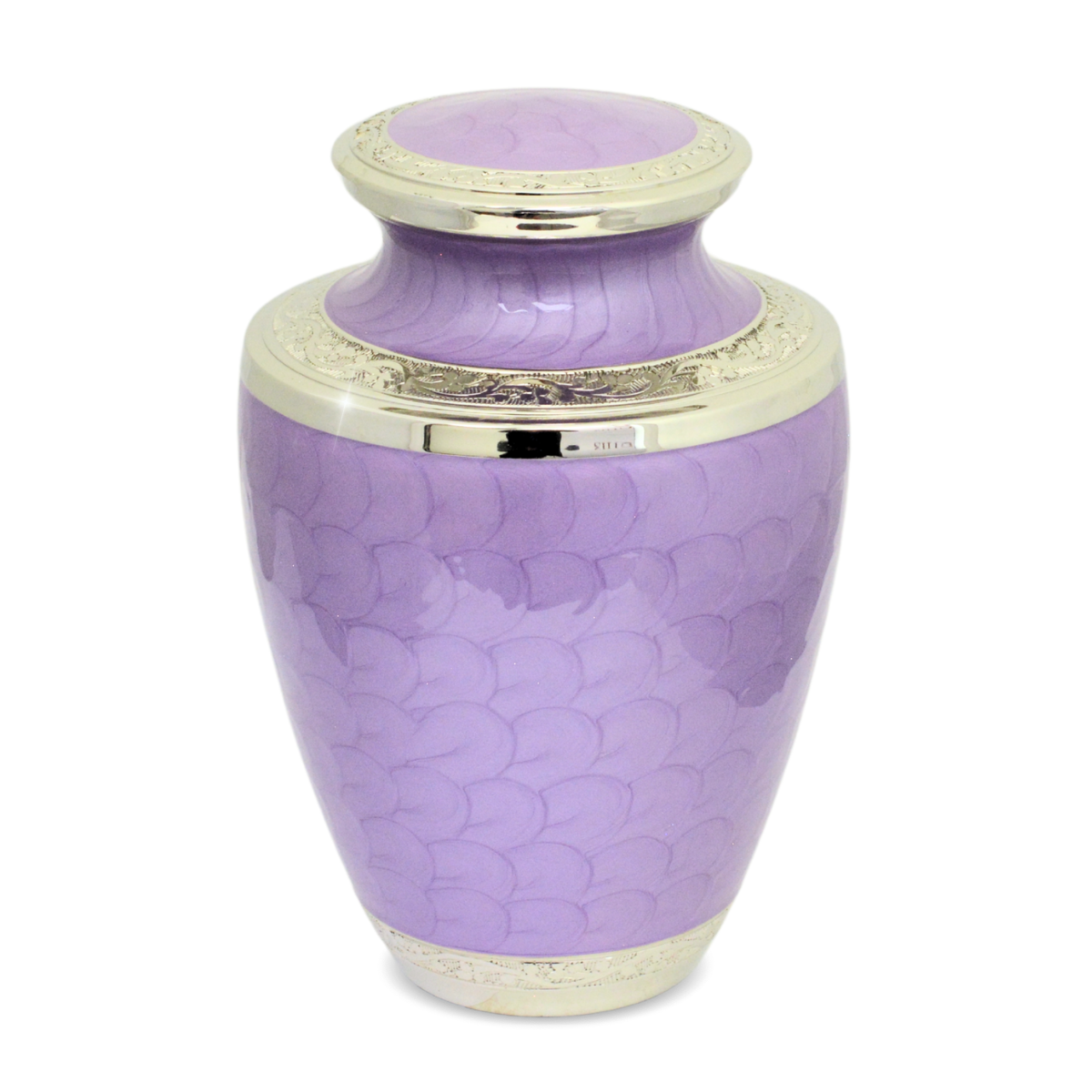 Purple Floral Adult Brass Urn
