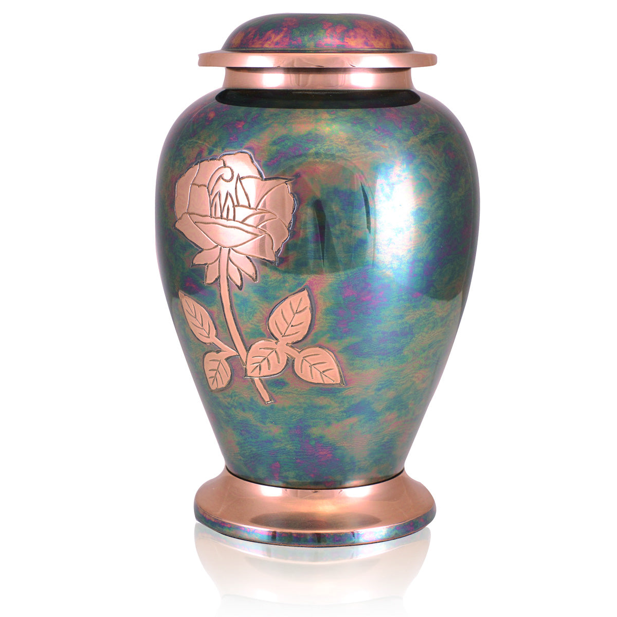 Gleaming Rose Brass Urn